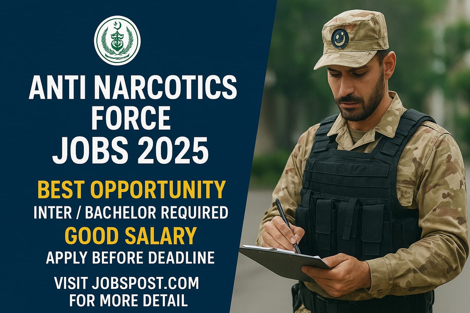 Anti Narcotics Force Jobs 2025 | Register Online Now